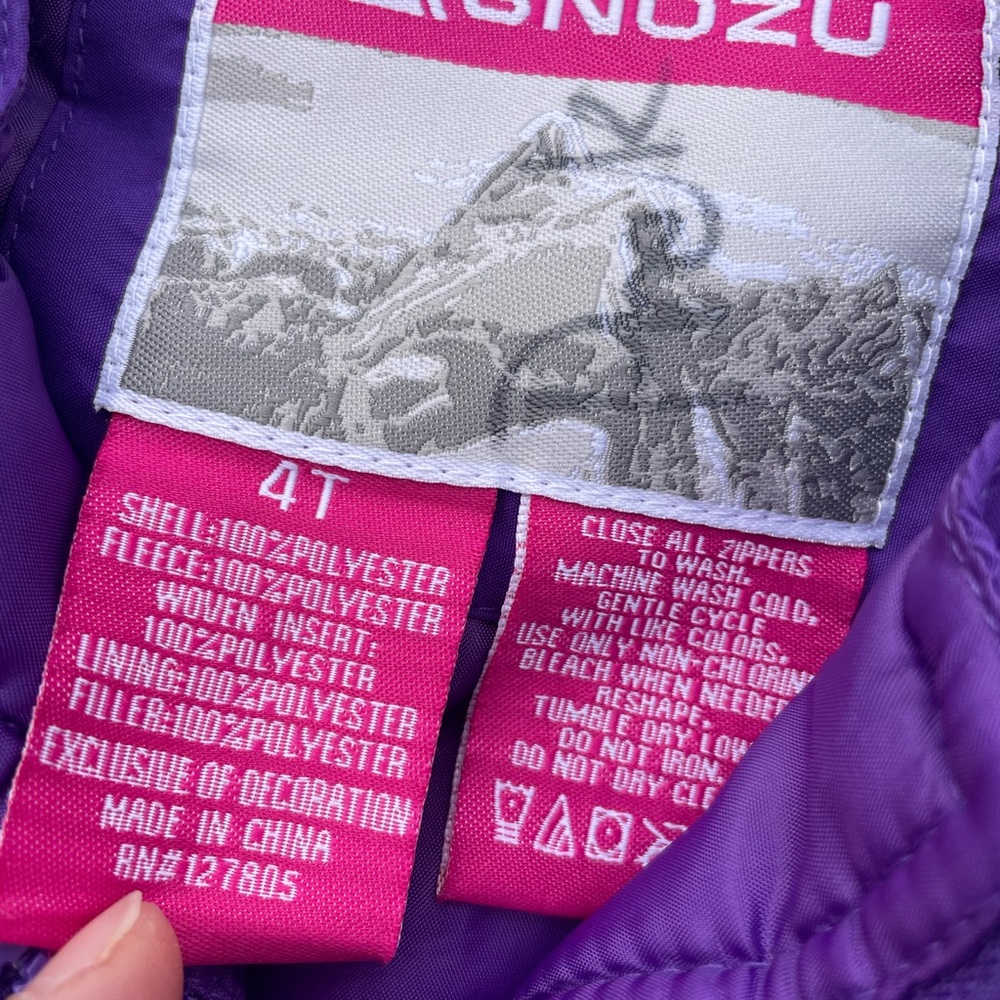 Snozu girls purple Snowsuit - Picture 7 of 10